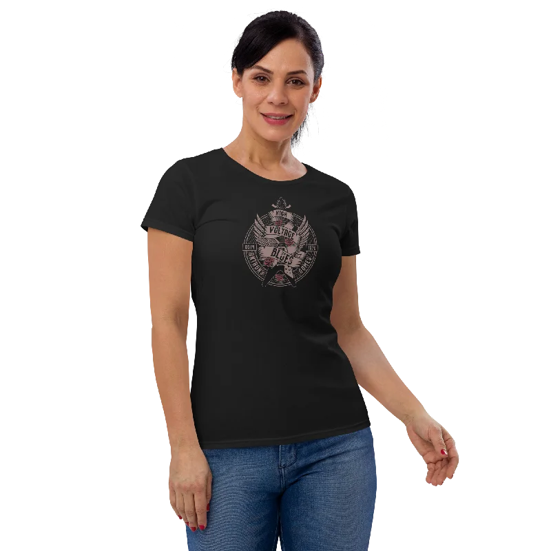Comfy Pants unique and stylish T-shirts Women's HVB Crest Fashion Fit T-Shirt - Available in 3 Colors (S-2XL) Comfy Pants unique and stylish T-shirts Women's HVB Crest Fashion Fit T-Shirt - Available in 3 Colors (S-2XL)