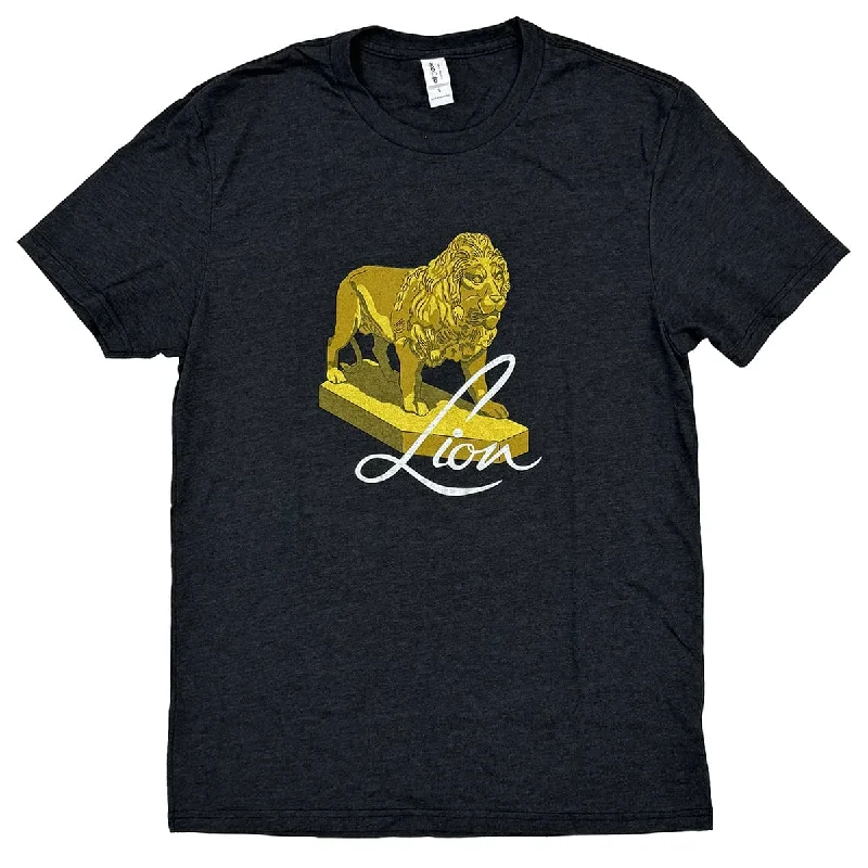Soft Comfort white cotton T-Shirts Lion Store Statue Shirt