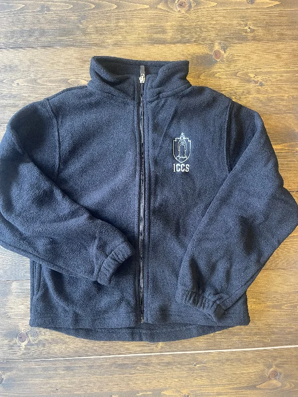 Breezy Style Women’s trendy fitted shirts ICCS Full Zip Fleece Jacket (New Logo)
