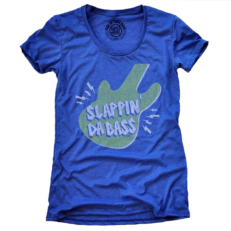 Comfortable Looks creative slogan graphic tees Women's Slappin' Da Bass T-shirt