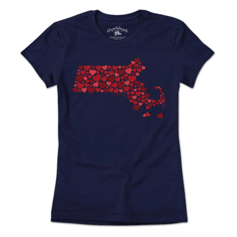 Light Comfort casual fun printed cotton T-shirts Heartsachusetts T-Shirt