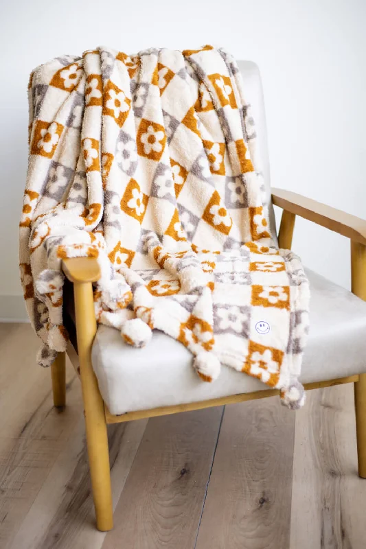 Cozy Outfit Women’s stylish sleeveless shirts Simply Southern Sherpa Pom Pom Throw Blanket in Checkered Floral | PP-0224-BLNKT-SHERPA-CHKFLWR Cozy Outfit Women’s stylish sleeveless shirts Simply Southern Sherpa Pom Pom Throw Blanket in Checkered Floral | PP-0224-BLNKT-SHERPA-CHKFLWR