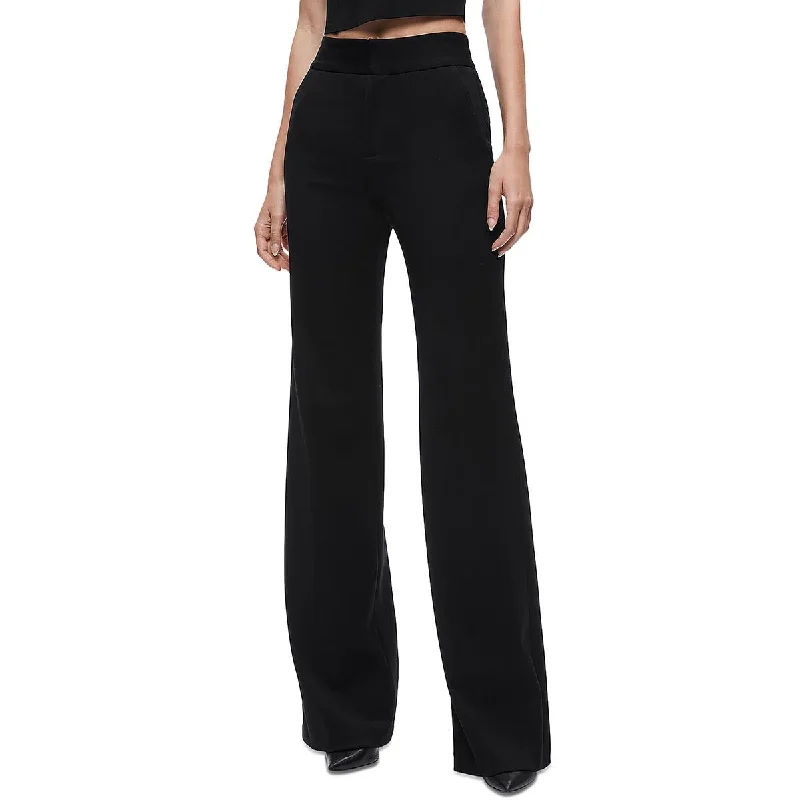 Casual Fit Flowy wide leg pants Alice and Olivia Womens Deanna High Rise Faux Pockets Bootcut Pants Casual Fit Flowy wide leg pants Alice and Olivia Womens Deanna High Rise Faux Pockets Bootcut Pants