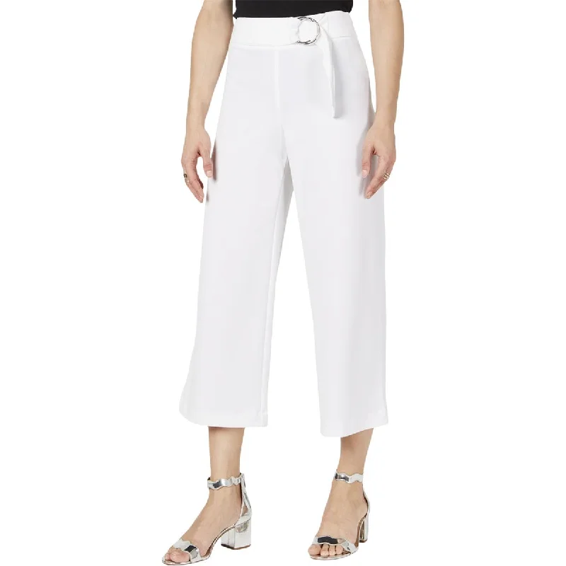 Sporty Wear Elegant pleated pants INC Womens Cropped Mid Rise Wide Leg Pants