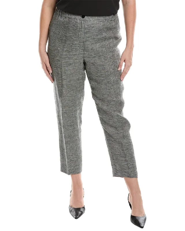 Versatile Casuals High waisted trousers Marina Rinaldi Plus Respiro Linen Trouser