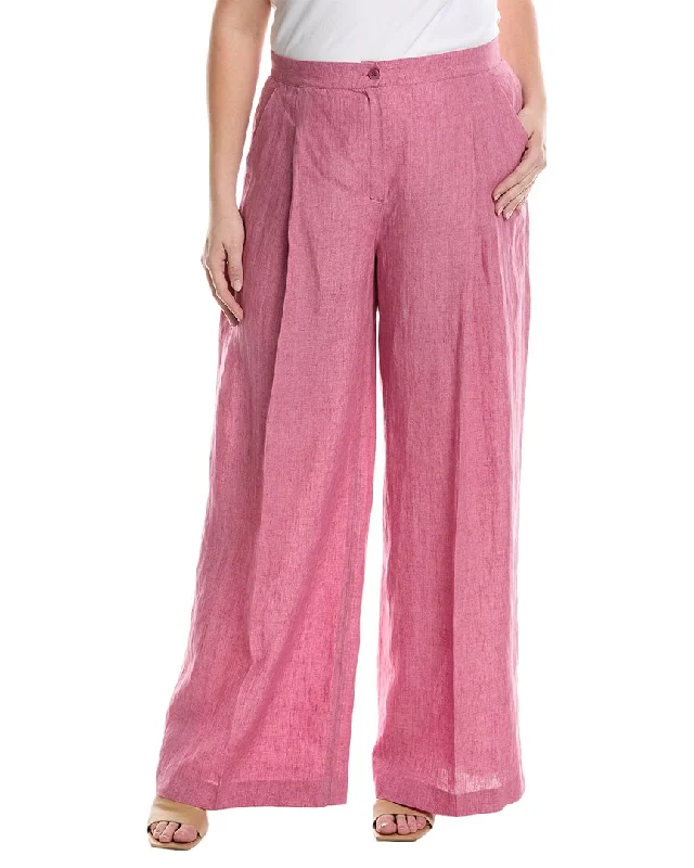 Cozy Footwear Stretch pants for women Marina Rinaldi Plus Ricciolo Linen Trouser