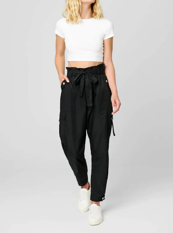 Relaxed Fashion Light summer pants Nylon Paper Bag Pant In Time Machine