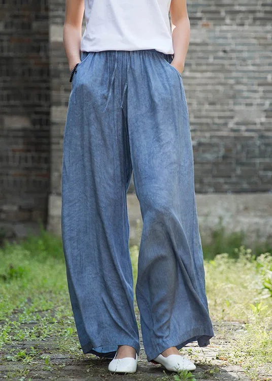 Effortless Outfits Stretch wide leg pants Plus Size Denim Blue Elastic Waist Pockets Cotton Straight Pants Fall Effortless Outfits Stretch wide leg pants Plus Size Denim Blue Elastic Waist Pockets Cotton Straight Pants Fall