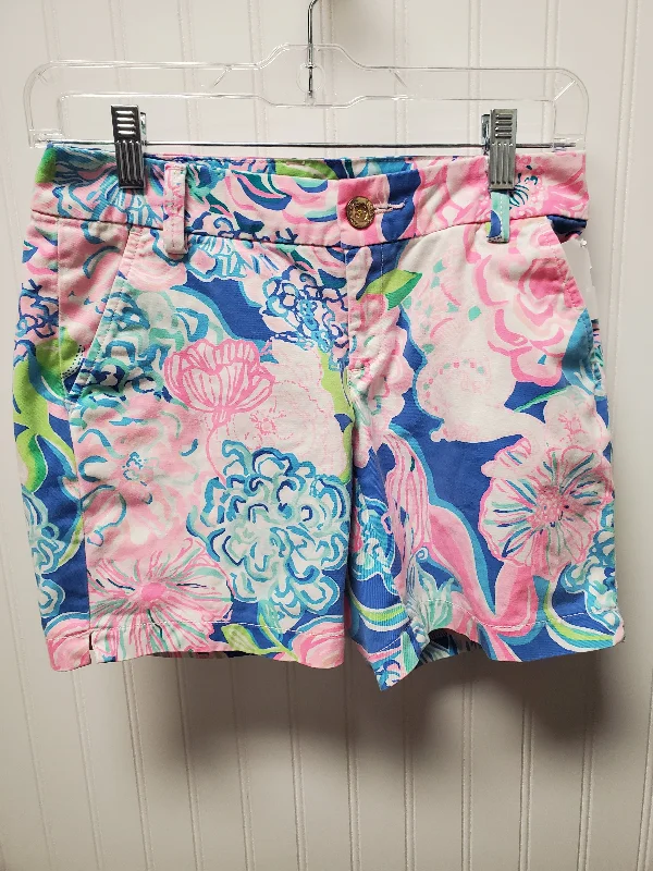 Unique Prints Sporty high-waist shorts Shorts Designer By Lilly Pulitzer In Blue & Pink, Size: Xs Unique Prints Sporty high-waist shorts Shorts Designer By Lilly Pulitzer In Blue & Pink, Size: Xs