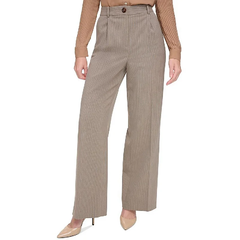 Effortless Style Office pleated pants Tommy Hilfiger Womens High Rise Wide Leg Trouser Pants Effortless Style Office pleated pants Tommy Hilfiger Womens High Rise Wide Leg Trouser Pants